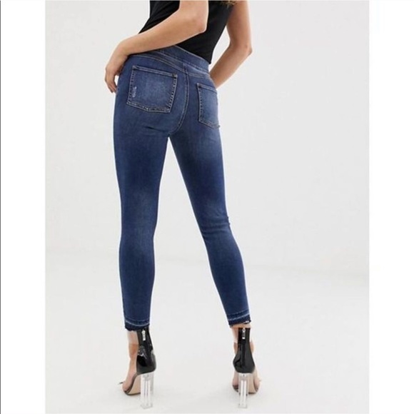 Spanx Distressed High Waist Ankle Denim Leggings S - Picture 7 of 14